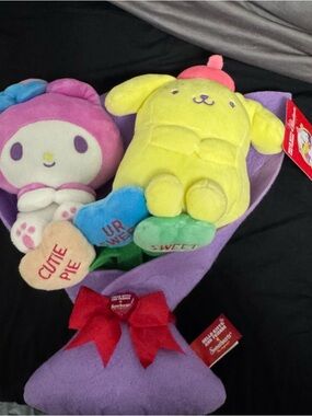 Sanrio Plush Bouquet Featuring Pink My Melody & Yellow Pompompurin